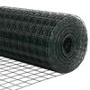 vidaXL Cl&ocirc;ture avec poteau Vert 0,8 x 10 m Acier et PVC