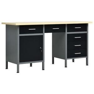 vidaXL &Eacute;tabli Noir 160x60x85 cm Acier