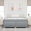 vidaXL Cadre de lit avec matelas Gris clair 180 x 200 cm tissu