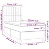 vidaXL Sommier &agrave; lattes de lit matelas LED Bleu fonc&eacute; 80x200cm Velours