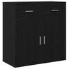 vidaXL Buffet Ch&ecirc;ne noir 78 x 38 x 80 cm Bois d'ing&eacute;nierie