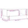 vidaXL Table basse Blanc 90x50x36,5 cm Bois d'ing&eacute;nierie