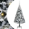 vidaXL Sapin de No&euml;l artificiel Blanc 150 cm PVC, Acier et Plastique