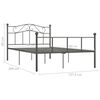 vidaXL Cadre de lit sans matelas gris m&eacute;tal 120x200 cm
