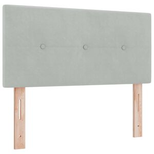 vidaXL T&ecirc;te de lit LED avec t&ecirc;te de lit Gris clair 80 cm Polyester