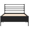 vidaXL Cadre de lit sans matelas noir 100x200 cm