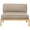 vidaXL Ensemble de Canap&eacute;s Taupe 120 x 80 x 69 cm Bois d'Acacia Massif