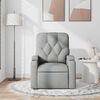 vidaXL Fauteuil de massage inclinable Gris clair Tissu