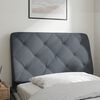 vidaXL Coussin de t&ecirc;te de lit gris fonc&eacute; 80 cm velours