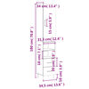vidaXL Buffet haut Sonoma gris 34,5x34x180 cm Bois d'ing&eacute;nierie