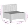 vidaXL Salon de jardin 7 pcs avec coussins Gris R&eacute;sine tress&eacute;e