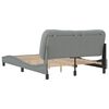 vidaXL Cadre de lit sans matelas Hvar gris clair 140x190 cm tissu