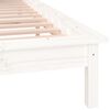 vidaXL Cadre de lit &agrave; LED sans matelas blanc 120x200 cm bois massif