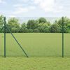 vidaXL Poteau de cl&ocirc;ture. Vert 10 x 1,5 m (maillage 16 x 16 mm)