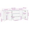 vidaXL Buffet 3 pcs Noyer Bois de mangue massif