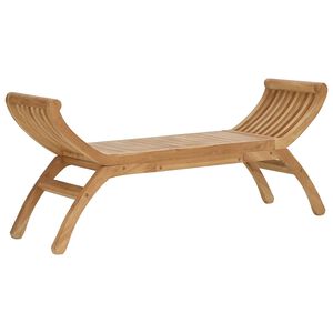 vidaXL Banc de jardin 2 -Seater 126 cm Bois de teck massif Naturel