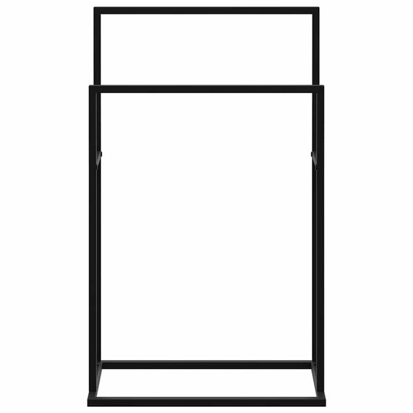 vidaXL Porte-serviettes sur pied Noir 48x24x78,5 cm Fer