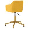 vidaXL Chaises pivotantes &agrave; manger lot de 6 Jaune Velours