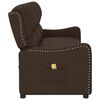 vidaXL Fauteuil de massage inclinable 3 places marron brillant