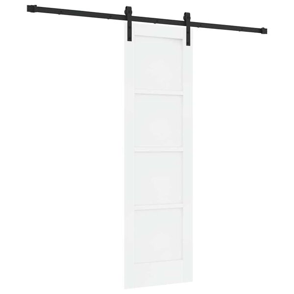 vidaXL Porte coulissante Blanc 61 x 198,5 cm Pin massif