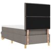 vidaXL Lit &agrave; ressorts avec matelas Taupe 90 x 200 cm tissu