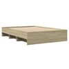 vidaXL Cadre de lit sans matelas ch&ecirc;ne sonoma 120x190 cm