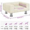 vidaXL Lit pour chien cr&egrave;me 50x40x26,5 cm velours