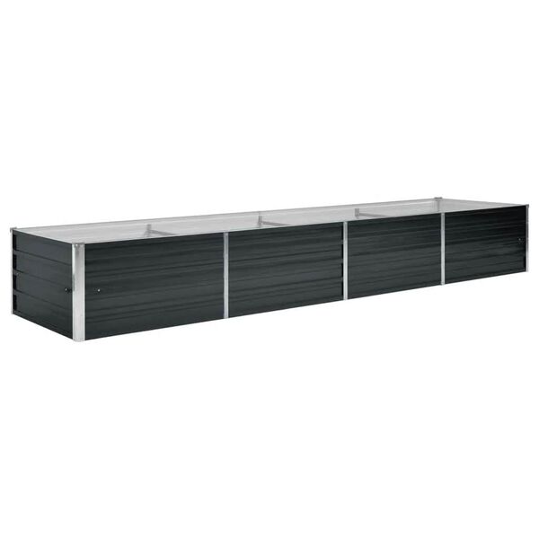 vidaXL Lit sur&eacute;lev&eacute; de jardin Anthracite 320x80x45 cm Acier galvanis&eacute;