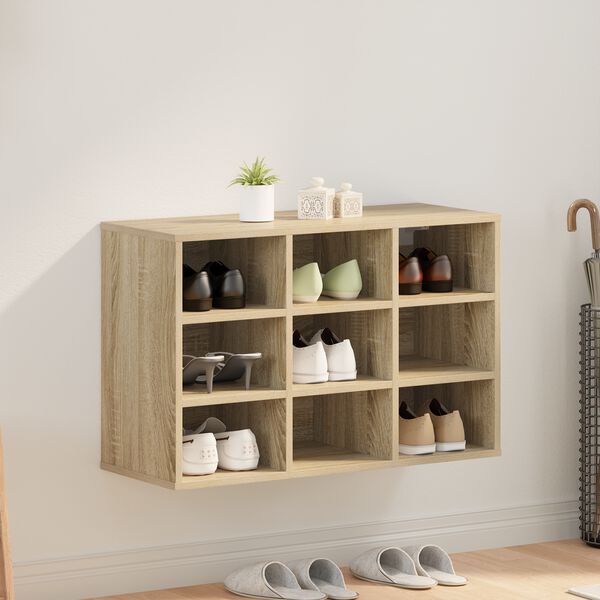 vidaXL Cabinet &agrave; chaussures Ch&ecirc;ne Sonoma 77,5 x 30 x 51 cm