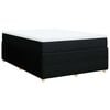 vidaXL Sommier &agrave; lattes de lit avec matelas Noir 140x190 cm Tissu