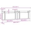 vidaXL T&ecirc;te de lit suspendue Uni Rose 210 x 55 x 5 cm PU antique