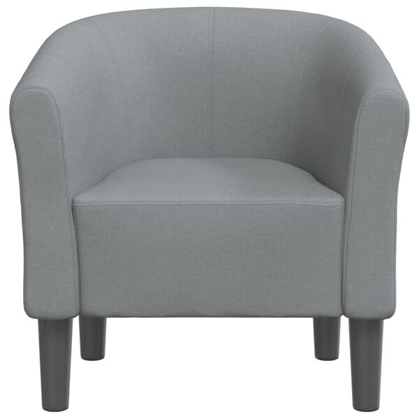 vidaXL Chaise cabriolet gris clair tissu