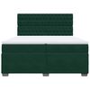 vidaXL Sommier &agrave; lattes de lit et matelas Vert fonc&eacute; 200x200cm Velours