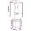 vidaXL Ensemble de bar de jardin 3 pcs et coussins gris r&eacute;sine tress&eacute;e