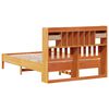 vidaXL Lit biblioth&egrave;que sans matelas cire marron 140x200 cm pin massif