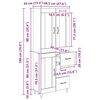 vidaXL Haut Armoire avec tiroir Ch&ecirc;ne artisanal 69,5 x 34 x 90 cm