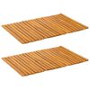 vidaXL Tapis de bain Uni Marron 60 x 40 cm bois