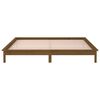 vidaXL Cadre de lit &agrave; LED sans matelas 140x200 cm bois massif