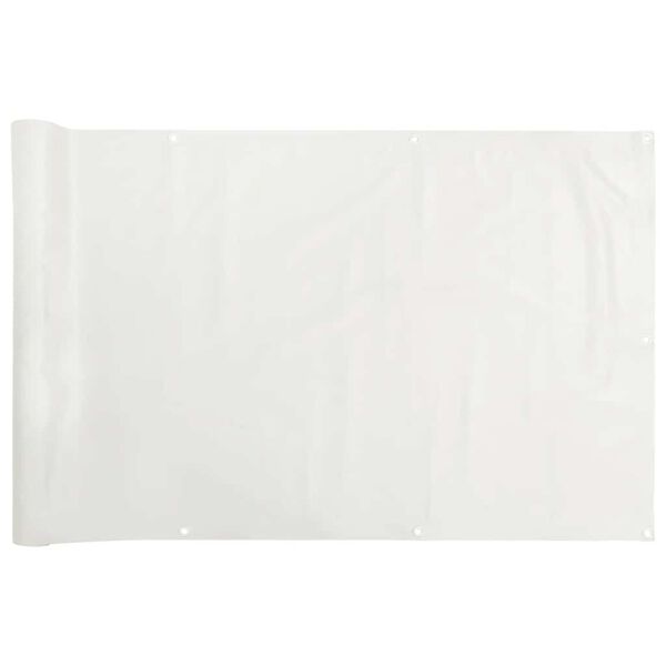 vidaXL Écran d'intimité de balcon blanc 300x120 cm PVC