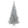 vidaXL Sapin de No&euml;l avec 300 LED avec support Argent 240 cm PET