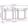 vidaXL T&ecirc;te de lit suspendue Montage mural Taupe 170 x 55 x 5 cm tissu