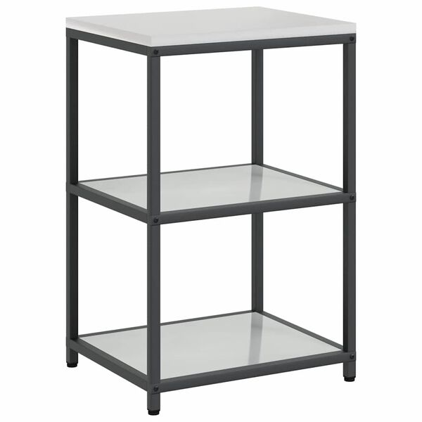 vidaXL Rangement de cuisine avec &eacute;tag&egrave;re Argent 60 x 50 x 92 cm Acier