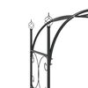 vidaXL Arche de jardin avec portail noir 108x45x235 cm acier