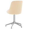 vidaXL Chaises pivotantes &agrave; manger lot de 6 cr&egrave;me velours