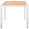 vidaXL Ensemble &agrave; manger d'ext&eacute;rieur 7 pcs r&eacute;sine tress&eacute;e blanc