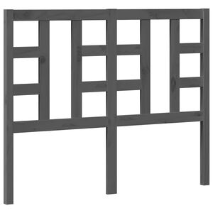 vidaXL T&ecirc;te de lit Gris 126x4x100 cm Bois massif de pin