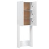 vidaXL Meuble pour machine &agrave; laver Blanc 64x25,5x190 cm