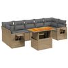 vidaXL Salon de jardin avec coussins 8 pcs beige r&eacute;sine tress&eacute;e