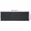 vidaXL Tapis de surface Rectangulaire Gris fonc&eacute; 80 x 200 cm Jute