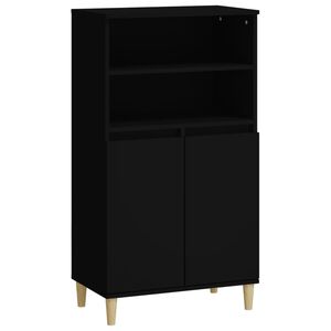 vidaXL Buffet haut Noir 60x36x110 cm Bois d'ing&eacute;nierie